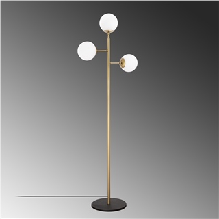 Camlı 3Lü Lambader Parlak Gold Atmaca-10290
