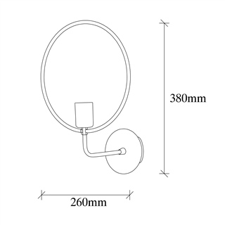 Metal Tekli Aplik Pütürlü Siyah Cırcle-Nuw-3260