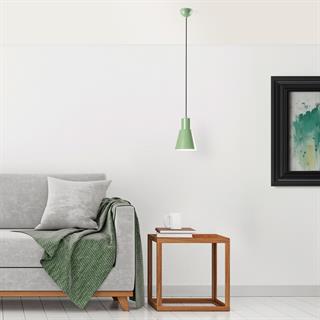 Konikkem Retro Tekli Sarkıt Avize Mavi, Endüstriyel Metal Sıvama Tavan Lambası 6362-MINTGREEN