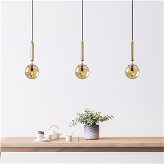 Camlı Tekli Sarkıt Parlak Gold Kıng-11453