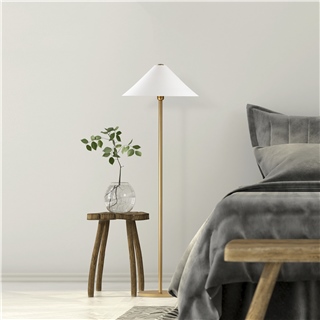 Metal Sıvama Tekli Lambader Parlak Gold Mıxed-11512