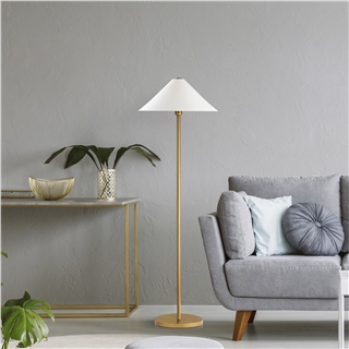 Metal Sıvama Tekli Lambader Parlak Gold Mıxed-11512