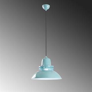 Tibet Retro Tekli Sarkıt Avize Turkuaz,Endüstriyel Metal Sıvama Tavan Aydınlatma TIBET3735-TURQUOISE