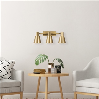Metal Sıvama 3Lü Aplik Parlak Gold Funnel-13095