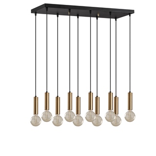 Metal Boru 14Lü Sıralı Sarkıt Pütürlü Siyah Tempo-15-Nus-6037