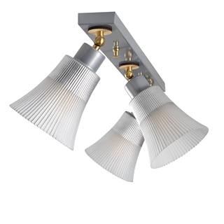 Camlı 3Lü Plafönyer Silver Foca-N-119