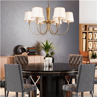 Abajur Başlıklı 6Lı Avize Eskitme Pardo-L-3001