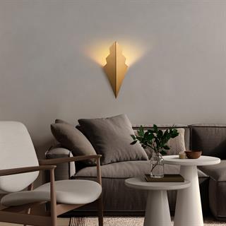 Arrow Rustik Metal Duvar Aplik Parlak Gold, Tekli Dekoratif Duvar Aydınlatma ARROW-15171