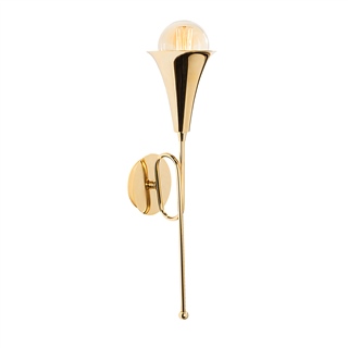 Metal Sıvama Tekli Aplik Gold Kaplama Sarmal-3051