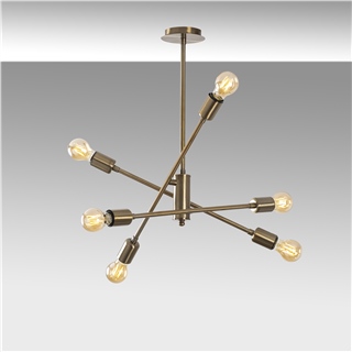 Rustik 6Lı Avize Eskitme Ozbest-Nua-1221