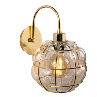 Camlı Tekli Aplik Gold Kaplama Safderun-402