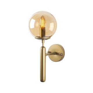 Camlı Tekli Aplik Parlak Gold Kıng-11459