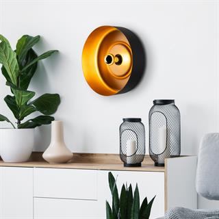 Vesta Modern Metal Sıvama Başlıklı Tekli Aplik Siyah, Minimalist Duvar Lambası VESTA-15070