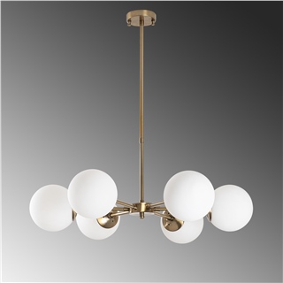 Camlı 6Lı Avize Eskitme Akkas-10080