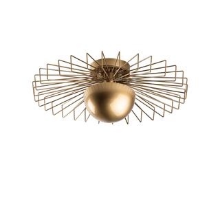Tel Başlık Model Metal Plafönyer Avize Parlak Gold, Dekoratif Tavan Aydınlatma KAYA-15226-L