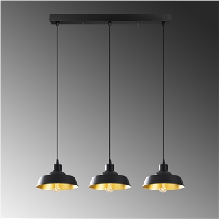Metal Sıvama 3Lü Sıralı Sarkıt Pütürlü Siyah Efesıvama-189Black-2