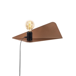 Metal Tekli Raf Aplik Mat Bakır Rafaplık-X-502-Copper