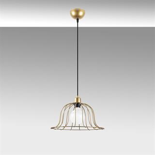 Boey Tekli Tel Sarkıt Avize Parlak Gold, Modern Dekoratif Metal Lamba BOEY-11391