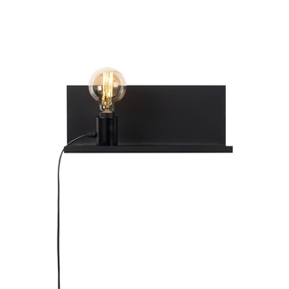 Metal Tekli Raf Aplik Pütürlü Siyah Rafaplık-40-501-Black