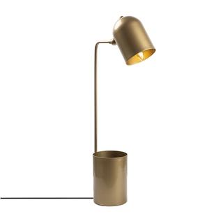 Metal Sıvama Tekli Masa Lambası Parlak Gold Pot-11490