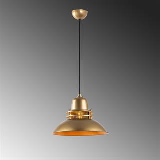 Tibet Retro Tekli Sarkıt Avize Parlak Gold, Endüstriyel Metal Sıvama Tavan Aydınlatma TIBET-3735-1