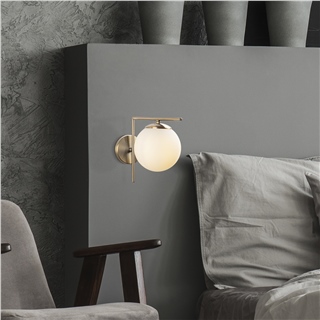 Camlı Tekli Aplik Parlak Gold Flos-7141