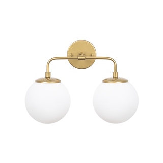 Camlı 2Li Aplik Parlak Gold Horn-12210