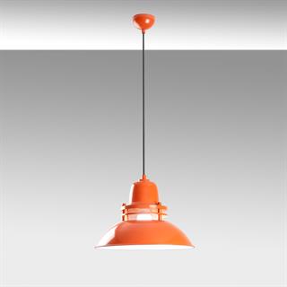 Tibet Retro Tekli Sarkıt Avize Turuncu, Endüstriyel Metal Sıvama Tavan Aydınlatma TIBET-3735-ORANGE