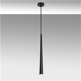 Metal LedLi Tekli Sarkıt Pütürlü Siyah Ugur-6071