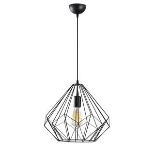 Diamond Tekli Tel Sarkıt Avize Siyah, Modern Dekoratif Metal Lamba DIAMOND-L-703