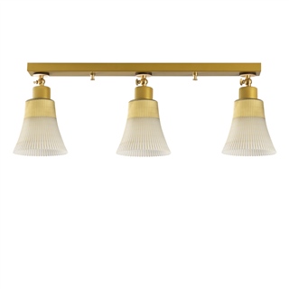 Camlı 3Lü Plafönyer Mat Gold Foca-N-118