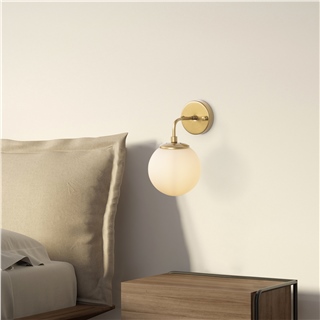 Camlı 2Li Aplik Parlak Gold Horn-12215
