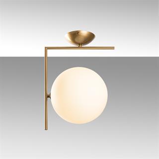 Luminar Modern Tekli Glop Cam Plafönyer Avize Parlak Gold, Dekoratif Tavan Aydınlatma LUMINAR-14121