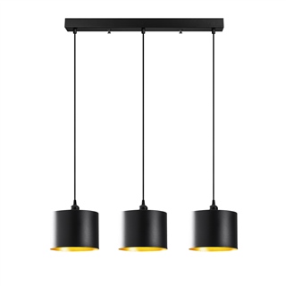Metal Sıvama 3Lü Sıralı Sarkıt Pütürlü Siyah Duz-195Black-2
