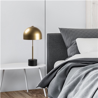Metal Sıvama Tekli Masa Lambası Parlak Gold Mıxed-11496