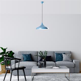 Tattoo Retro Tekli Sarkıt Avize Mavi, Modern Dekoratif Metal Sıvama Tavan Aydınlatma 2641-LIGHTBLUE