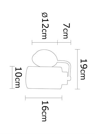 Balcova Modern Tekli Cam Aplik Krom, Dekoratif Duvar Lambası BALCOVA-N-340