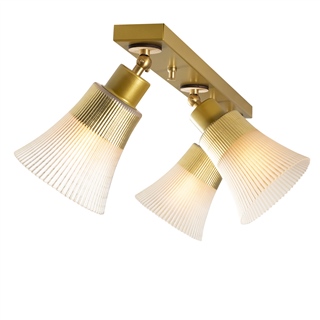 Camlı 3Lü Plafönyer Mat Gold Foca-N-118