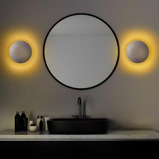 Yosma Modern Ledli Aplik Gri Gold, Ambiyans Led Duvar Aydınlatma 3000K Sarı Işık YOSMA-13644
