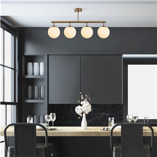 Camlı 4Lü Plafönyer Parlak Gold Fazlı-10436
