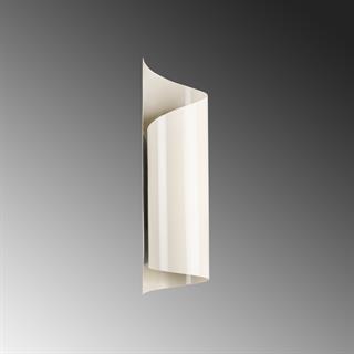 Kıvrık Modern Tekli Metal Aplik 35cm Parlak Krem, Rustik Dekoratif Duvar Lambası KIVRIK-012