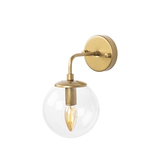 Camlı Tekli Aplik Parlak Gold Horn-12216