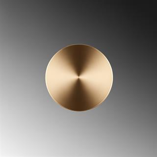 Aura Ledli Metal Sıvama Tekli Duvar Aplik Çap 12 cm,Eskitme Altın,Ambiyans Aydınlatma AURA-15520-S