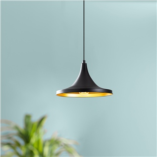 Metal Sıvama Tekli Sarkıt Pütürlü Siyah Tepsı-193Black-1