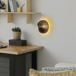 Fungal Rustik Metal Sıvama Tekli Duvar Aplik Çap 20cm,Eskitme Model Ambiyans Aydınlatma FUNGAL-13362