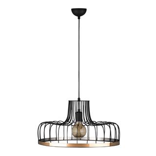 Beyso Tekli Tel Sarkıt Avize Siyah, Modern Dekoratif Metal Lamba BEYSOR-MR-769