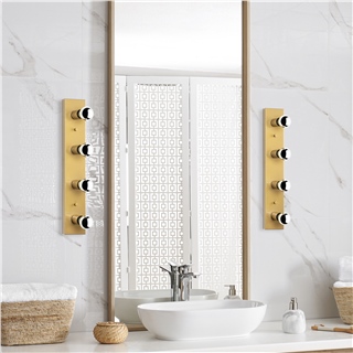 Rustik 4Lü Aplik Parlak Gold Mırro-12242