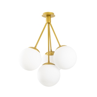 Camlı 4Lü Avize Mat Gold Mudonı-Mr-950