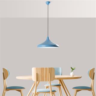 Retro Tekli Sarkıt Avize Mavi, Dekoratif Metal Sıvama Başlık Lamba EYSAN-207-LIGHTBLUE