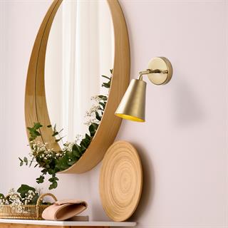 Evander Hareketli Başlık Tekli Aplik Parlak Gold, Modern Metal Sıvama Dekoratif Lamba EVANDER-13190